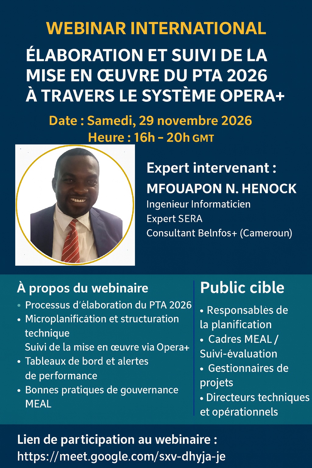 🌐 Annonce Officielle – Webinaire Opéra+ (PTA)